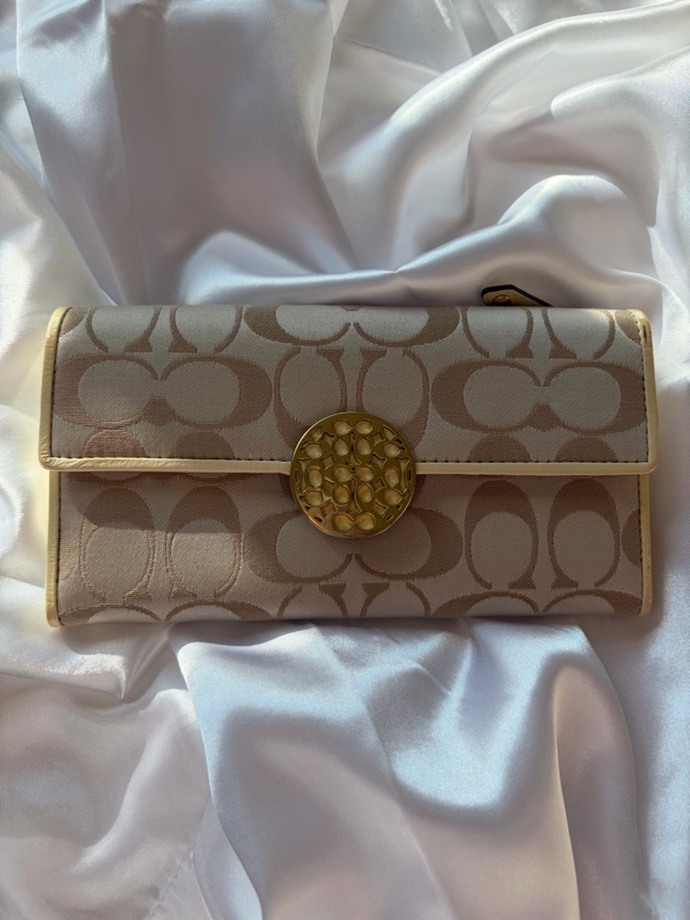 Y2K Coach Alexandria signature slim envelope wallet